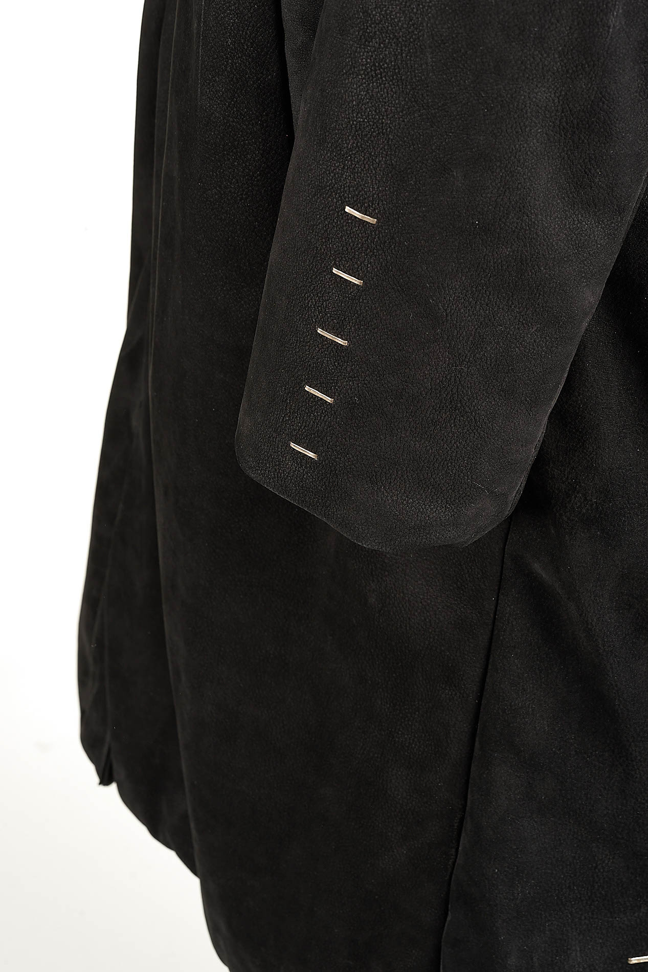 DANIELE BASTA LEATHER AND SILVER JACKET